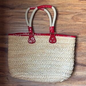 White Stag Paper Straw Handbag , Boho Beach Bags